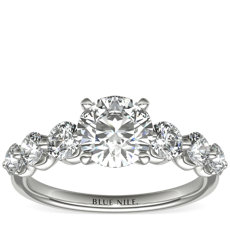 Floating Diamond Engagement Ring in Platinum (0.78 ct. tw.)